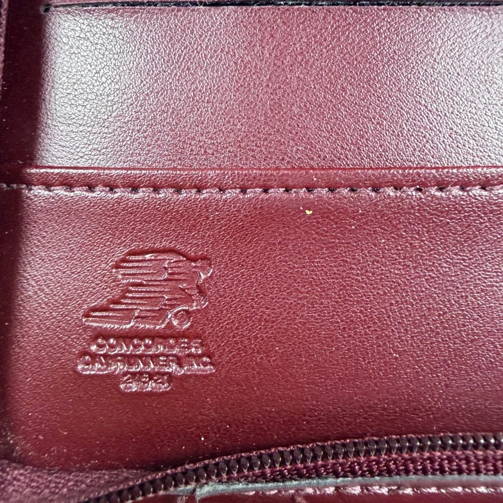 Day Runner Concorde Vintage Floral Tapestry Burgundy Zip Organizer Planner